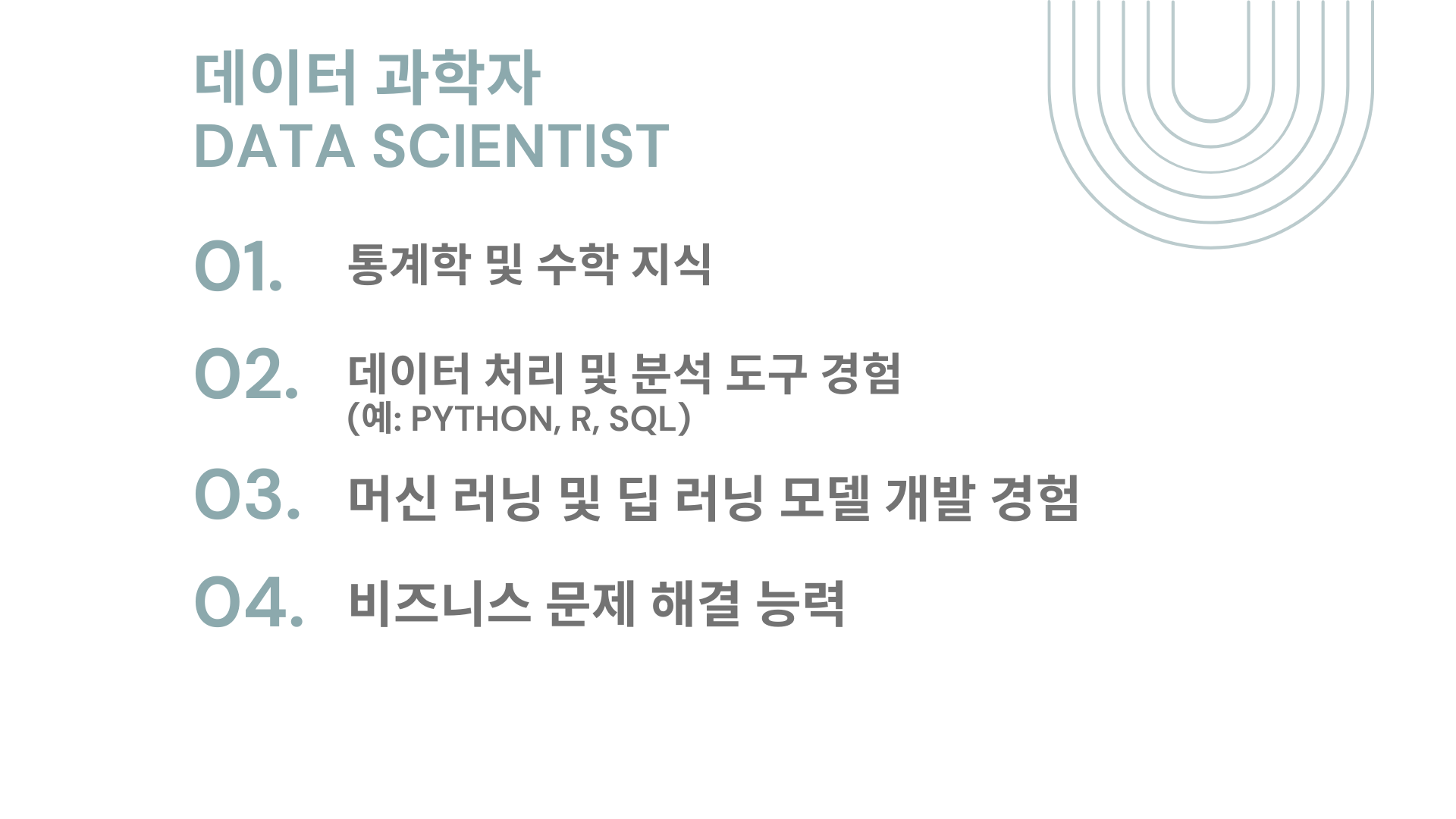 데이터 과학자 보유 기술