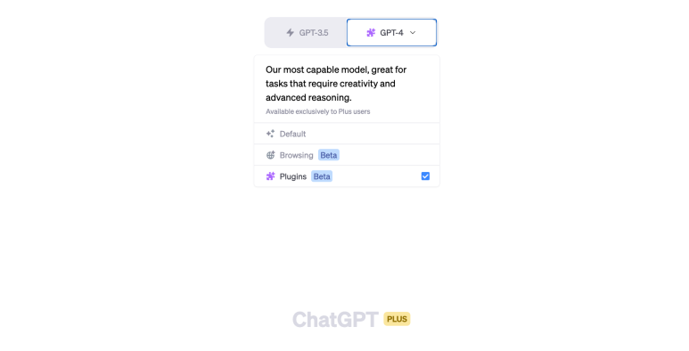ChatGPT 플러그인 기능 선택