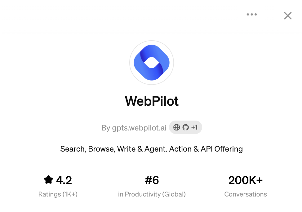 WebPilot GPTs